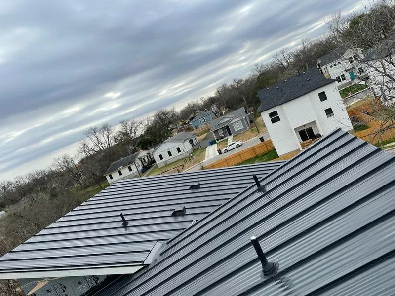 Standing seam metal roof panels with vents for Skylight Repair in Bolivar